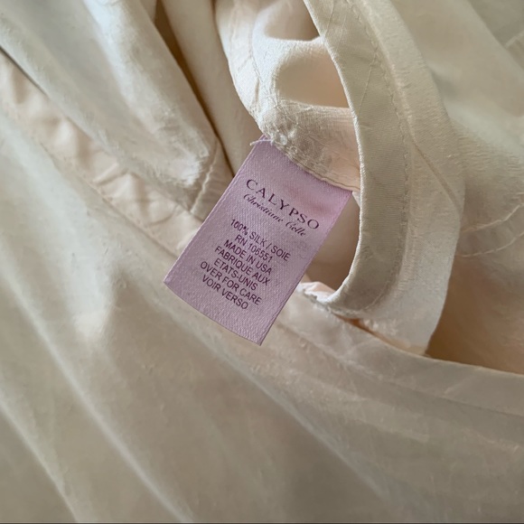 Calypso St. Barth cream silk wrap around dress XS - Picture 5 of 6